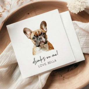 Guardanapo De Papel Bebidas Por Minha Conta! Bulldog Francês Cachorro 
