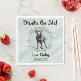 Guardanapo De Papel Bebidas Por Minha Conta! Cachorro Labrador Preto c