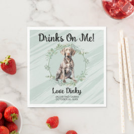 Guardanapo De Papel Bebidas Por Minha Conta! Casamento de cachorro Wei