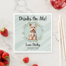 Guardanapo De Papel Bebidas Por Minha Conta! Foto de cachorro Yorkshir