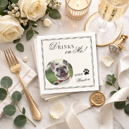 Guardanapo De Papel Bebidas por minha conta Foto Personalizada de Pet 