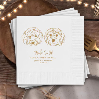Guardanapo De Papel Bebidas Por Nossa Conta Pets Desenho Personalizado