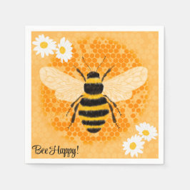 Guardanapo De Papel Bee Happy Napkins
