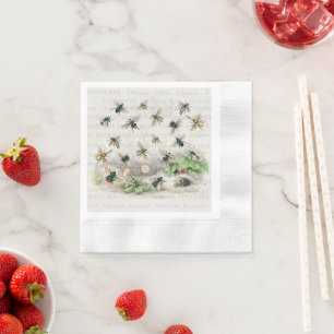Guardanapo De Papel Bee Honey Queen Bees Antique