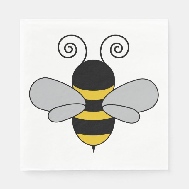 Guardanapo De Papel Bee Pop Art Cute Honeybee (Frente)