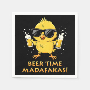 Guardanapo De Papel Beer Time Madafakas Meme Pato Goose Retro