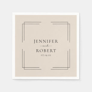 Guardanapo De Papel bege de luz neutro clássico minimalista