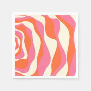 Guardanapo De Papel Bei e Fluxo 4 - Rosa, Laranja e Creme
