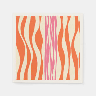 Guardanapo De Papel Bei e Fluxo - Rosa, Laranja e Creme