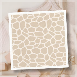 Guardanapo De Papel Beige Giraffe Animal Print
