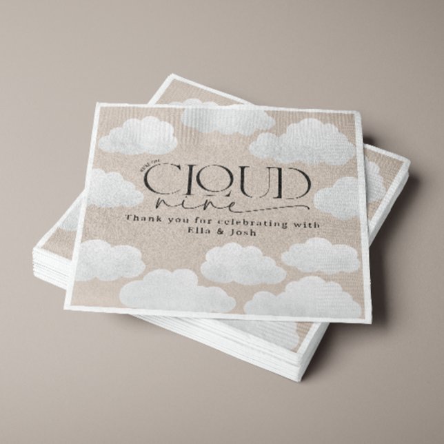 Guardanapo De Papel Beige natural cloud nove chá moderna na moda (Criador carregado)