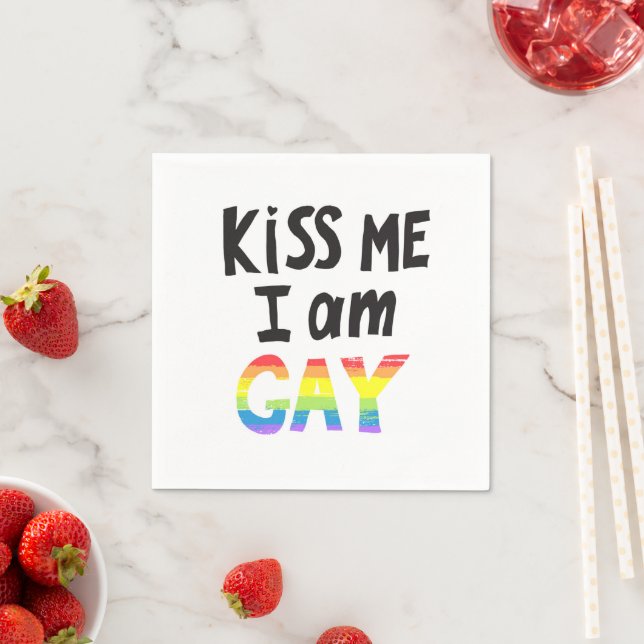Guardanapo De Papel Beija-Me Sou Gay (Insitu)