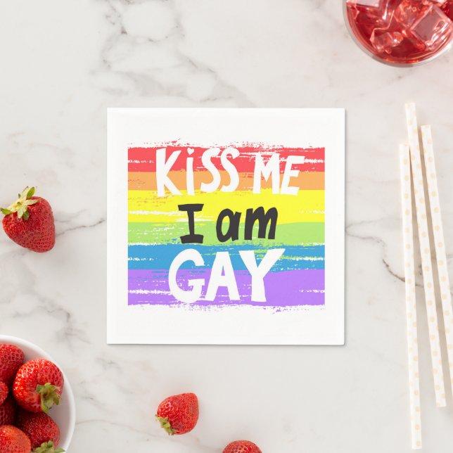Guardanapo De Papel Beija-Me Sou Gay (Insitu)