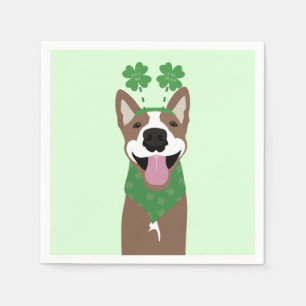 Guardanapo De Papel Beije-me Sou Irlandês Cachorro Marrom Verde