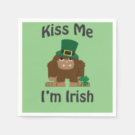 Guardanapo De Papel Beije-me, sou um pé-de-cabra irlandês