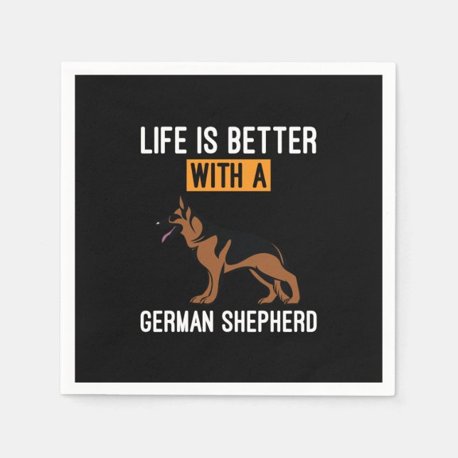 Guardanapo De Papel Bekeeper Art Com Um German shepherd (Frente)