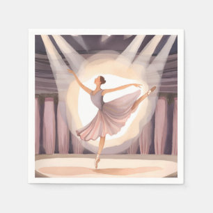 Guardanapo De Papel Bela Bailarina Arte de Dança de Balé Aquarela