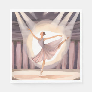 Guardanapo De Papel Bela Bailarina Arte de Dança de Ballet Aquarela