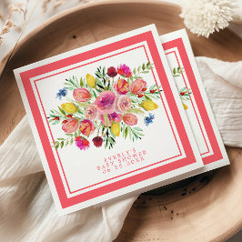 Guardanapo De Papel Bela De Flor Selvagem Em Chá de fraldas Floral De