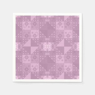 Guardanapo De Papel bela e tradicional manta de retalhos lilás