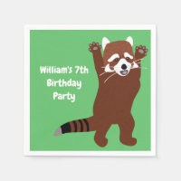 Bela Rua Vermelha Panda Personalizada Aniversário