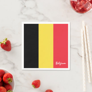 Guardanapo De Papel Bélgica e moda de festa da bandeira belga / adepto