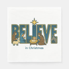 Guardanapo De Papel Believe nativity 