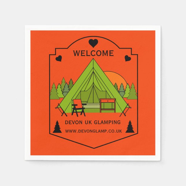 Guardanapo De Papel Bell Tent Glamping Business (Frente)