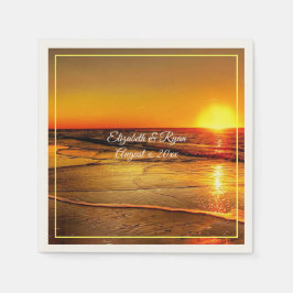 Guardanapo De Papel Belo Casamento de Praia da Ilha Tropical Personali