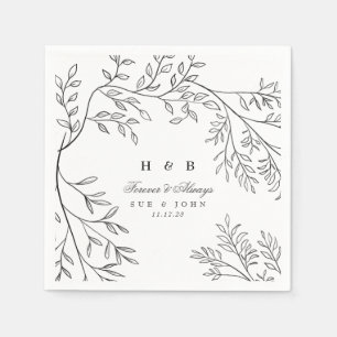 Guardanapo De Papel Belo Casamento Floral Desengravidado