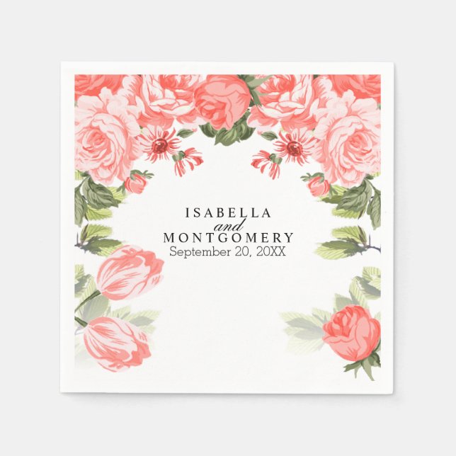 Guardanapo De Papel Belo Coral Flor (Frente)