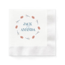 Belo Eterno Floral Casamento Decor Napkins