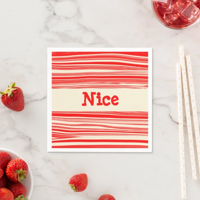 Guardanapo De Papel Belo Red Peppermint Candy Stripes Marmoreadas (Insitu)