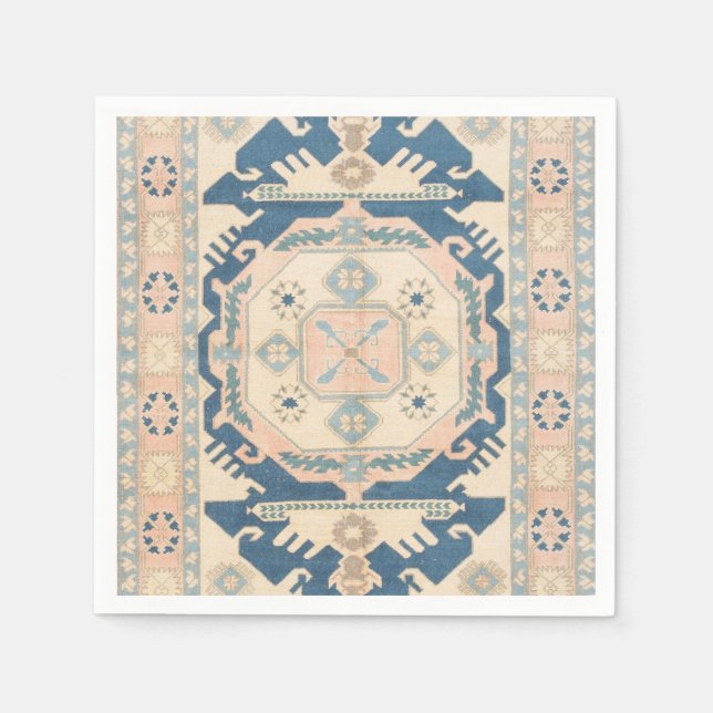 Guardanapo De Papel Belo Tapete Kilim Antigo Oriental (Frente)