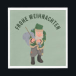 Guardanapo De Papel Belsníquel Cartoon Personalizado Natal<br><div class="desc">Você pode mudar o texto desses guardanapos para sua própria mensagem personalizada. Estes guardanapos têm uma ilustração do Belsníquel. Este personagem folclórico de férias tem suas raízes na região do Palatinado, na Alemanha, e foi popular entre os colonos alemães da Pensilvânia, incluindo os holandeses da Pensilvânia ou Amish. De acordo...</div>