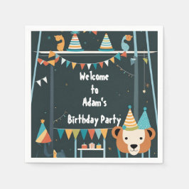 Guardanapo De Papel Bem-vindo à Festa de aniversário de Adam