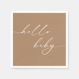 Guardanapo De Papel Bem-vindo ao chá de bebê moderno neutro Hello Baby