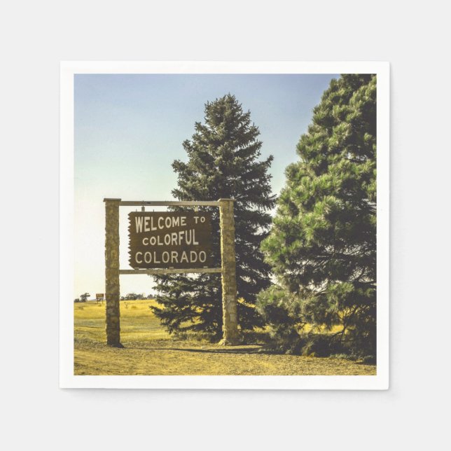 Guardanapo De Papel Bem-vindo ao Colorful Colorado (Frente)