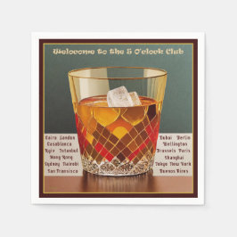 Guardanapo De Papel Bem-vindo ao Design do Meio século do Clube das 5