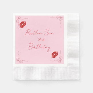 Guardanapo De Papel Bem-vindo ao Moderno Script Sassy Rosa Arco de Ani