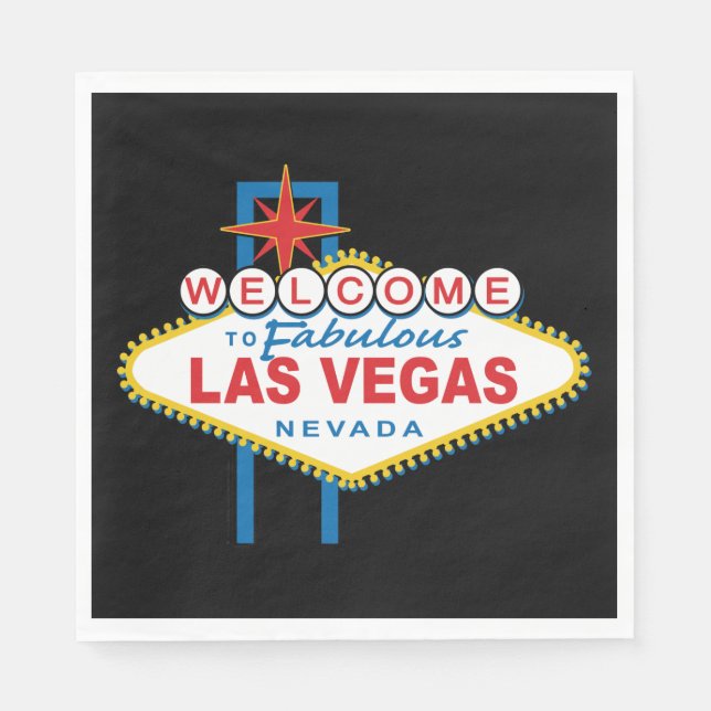 Guardanapo De Papel Bem-vindo ao Sinal de Las Vegas (Frente)