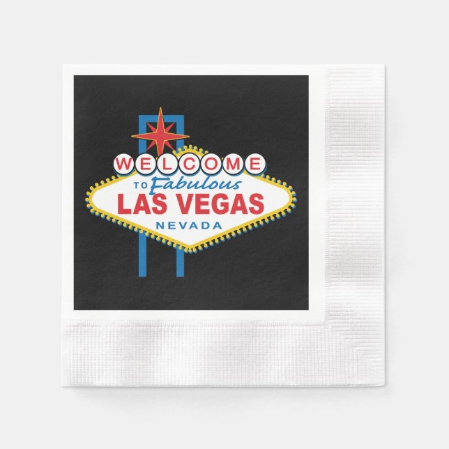 Guardanapo De Papel Bem-vindo ao Sinal de Las Vegas (Frente)