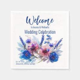 Guardanapo De Papel 💍 Bem-vindos Cornflower e Lavanda