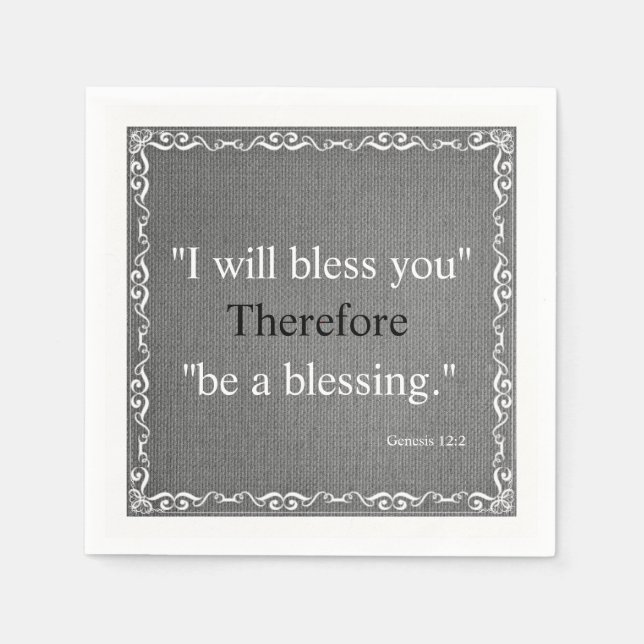 Guardanapo De Papel Bênção da Escritura de Bíblia do Antigo Testamento (Frente)