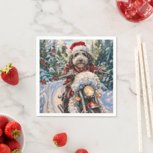 Guardanapo De Papel Bernedoodle Dog Natal