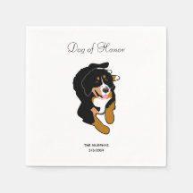 Bernese Mountain Dog Casamento Cocktail Napkins