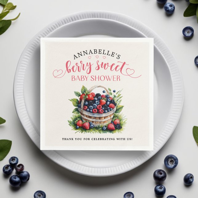 Guardanapo De Papel Berries Chá de fraldas Selvagens Berries Berry Swe (Criador carregado)