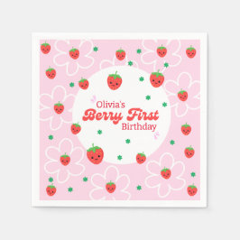 Guardanapo De Papel Berry First Birthday Napkins