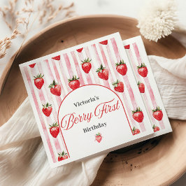 Guardanapo De Papel Berry First Birthday Napkins