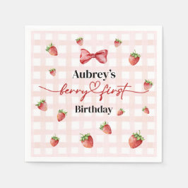 Guardanapo De Papel Berry First Birthday Paper Napkin